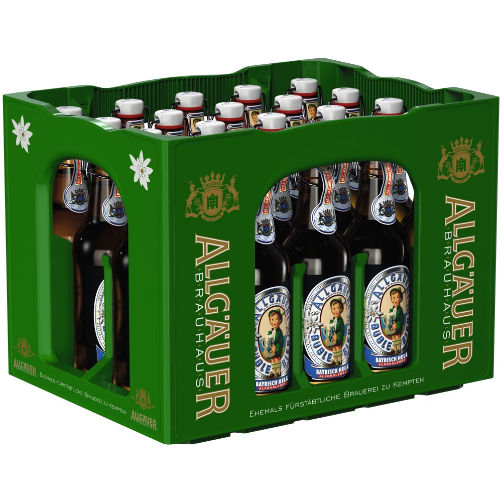 Allgäuer Büble Bayrisch Hell Alkoholfrei 20x 0,5 Liter (MEHRWEG)