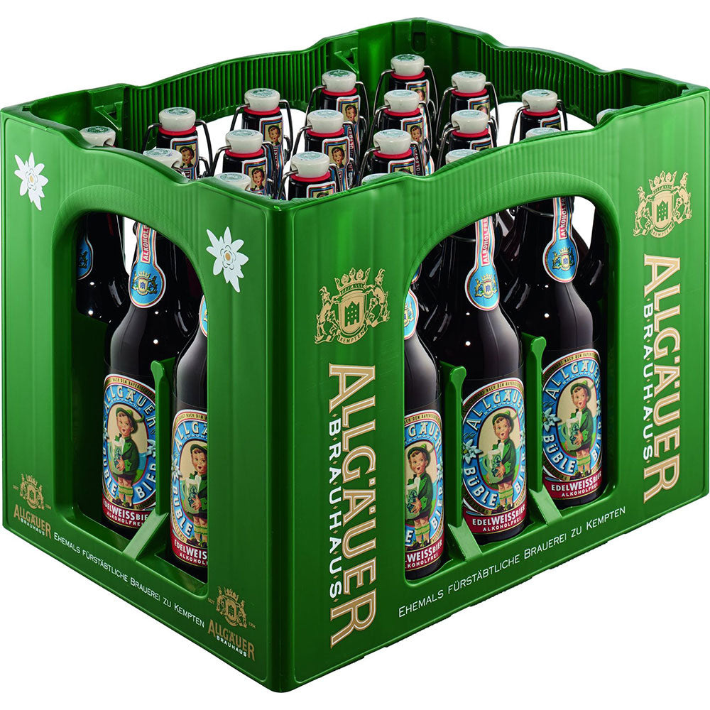 Allgäuer Büble Edelweißbier Alkoholfrei Bügel 20x 0,5 Liter (MEHRWEG)