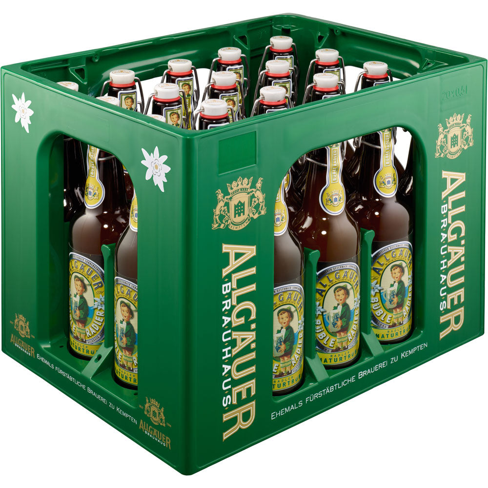 Allgäuer Büble Radler Naturtrüb 20x 0,5 Liter (MEHRWEG)