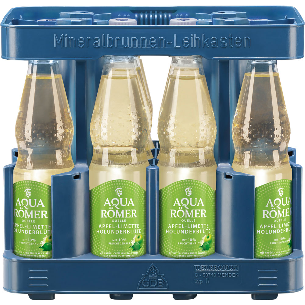 Aqua Römer Quelle Apfel-Limette-Holunderblüte PET 12x 0,5 Liter (MEHRWEG)