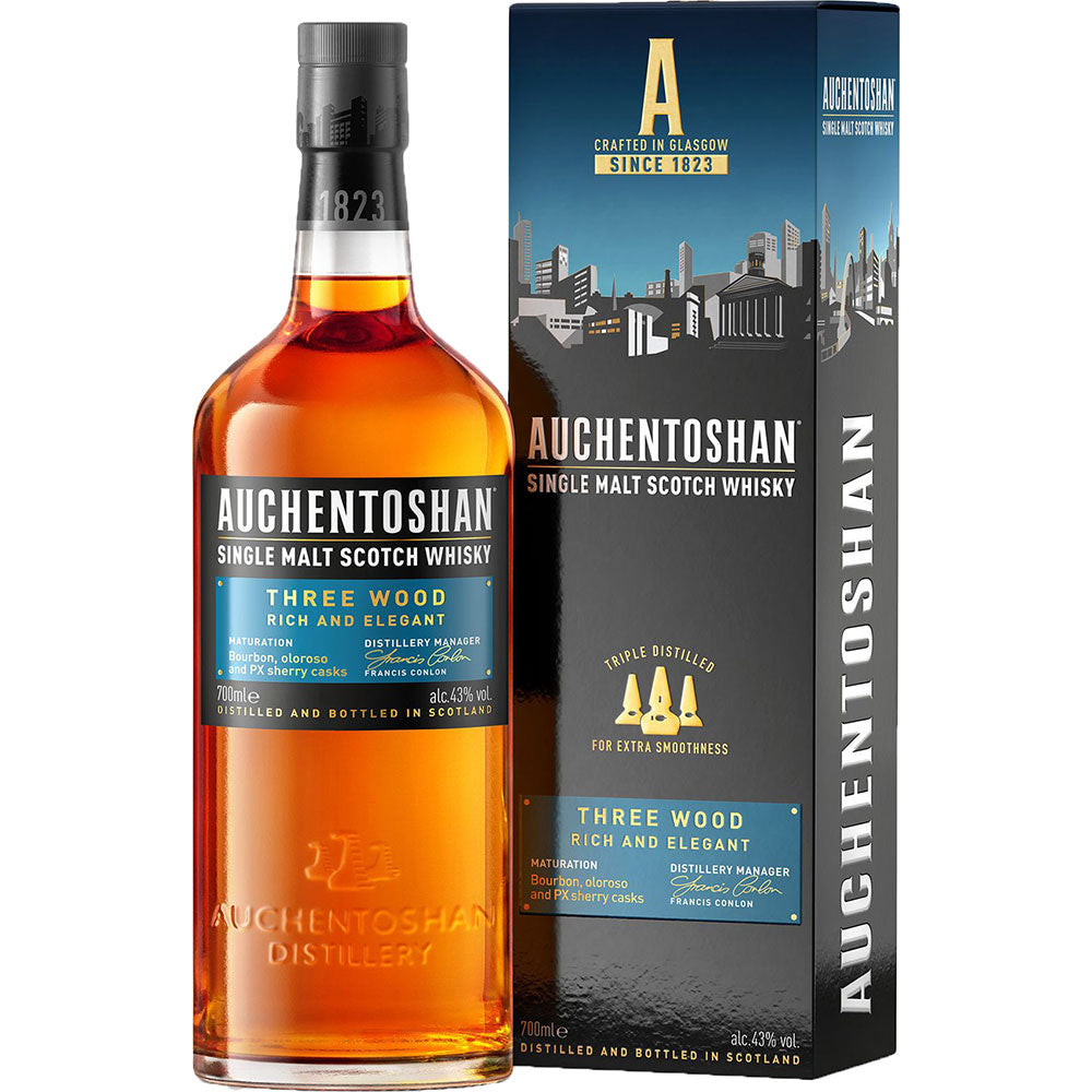 Auchentoshan Three Wood Single Malt Scotch Whisky 43% 0,7 Liter