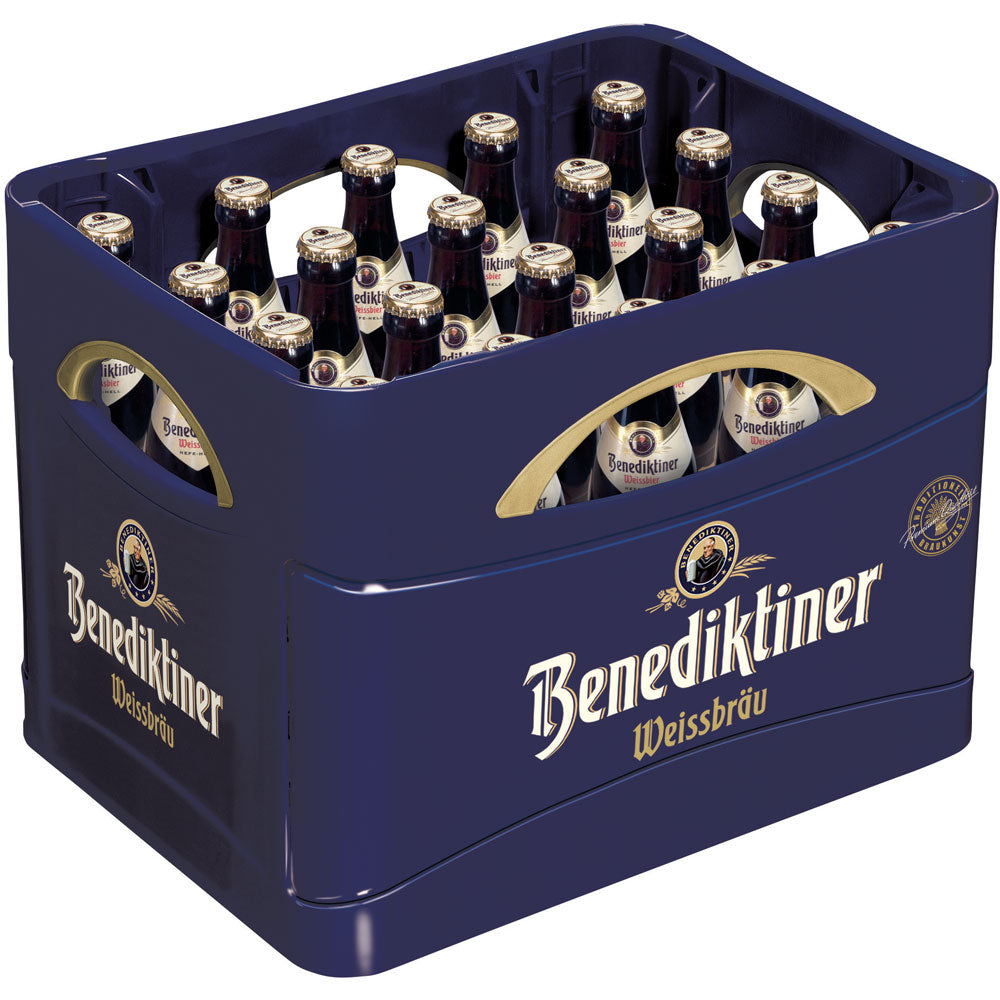 Benediktiner Weißbier Hell Naturtrüb 20x 0,5 Liter (MEHRWEG)