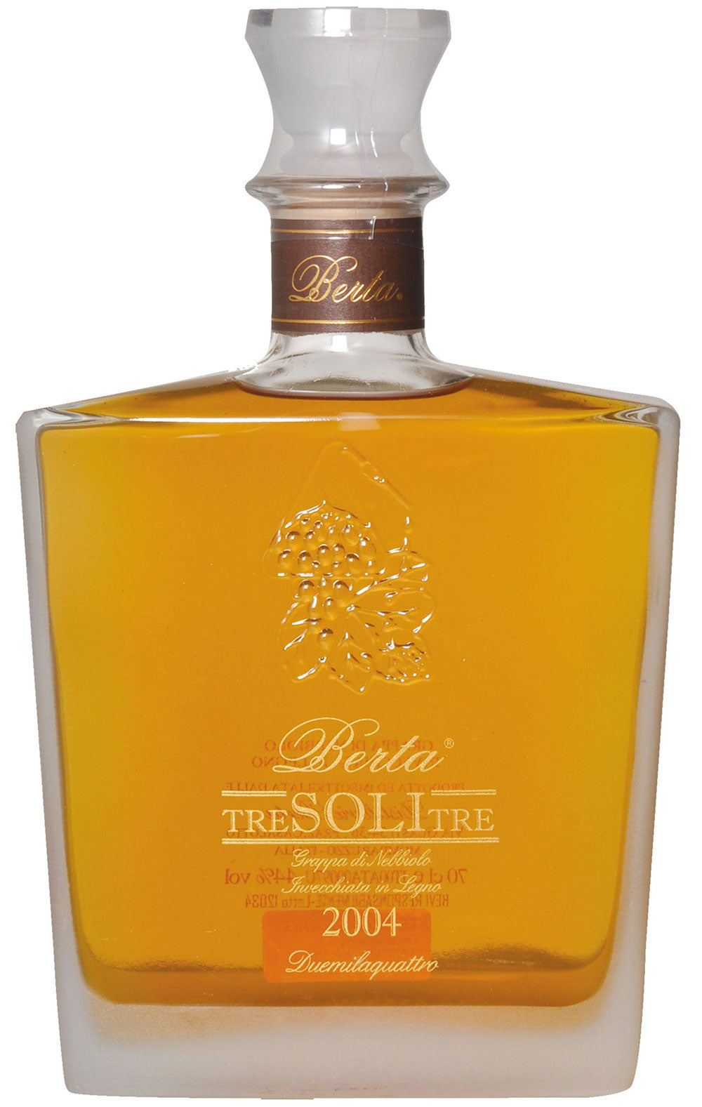 Grappa Tre Soli Tre 44% 0,7 Liter