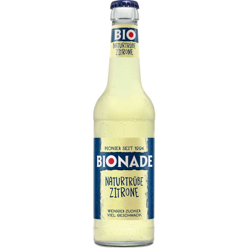 Bionade Naturtrübe Zitrone BIO 12x 0,33 Liter (MEHRWEG)