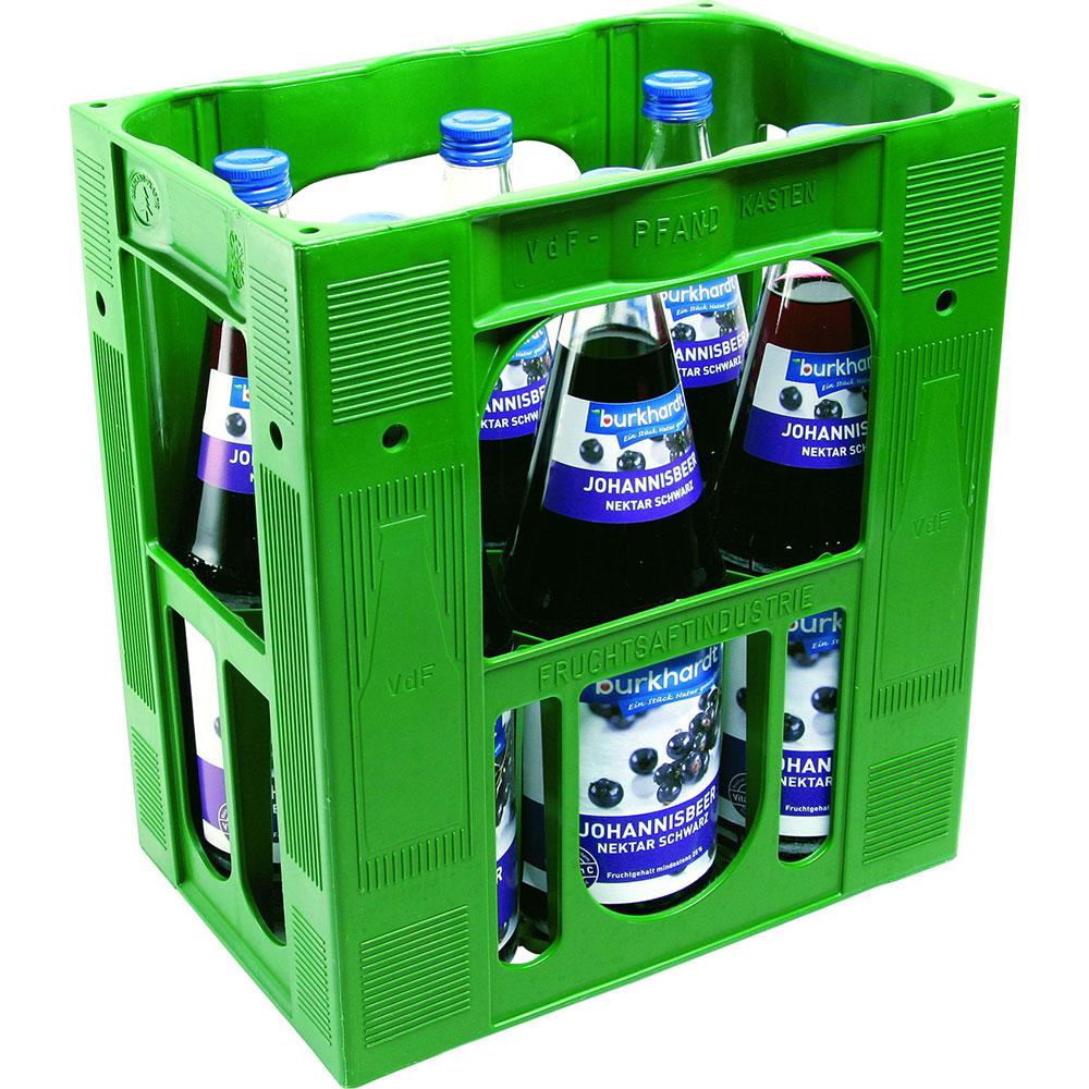 Burkhardt schwarzer Johannisbeernektar 6x 1 Liter (MEHRWEG)