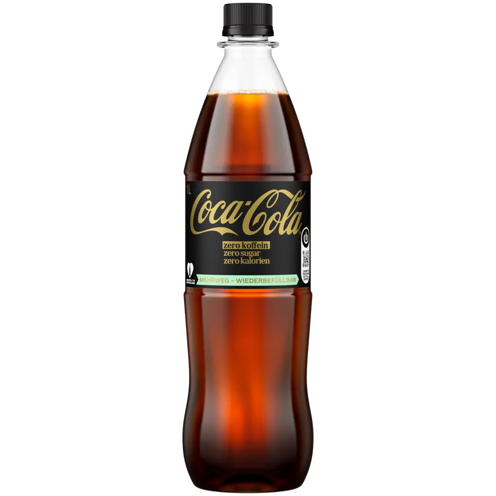 Coca Cola Zero Sugar Zero Koffein PET 12x 1 Liter (Mehrweg)