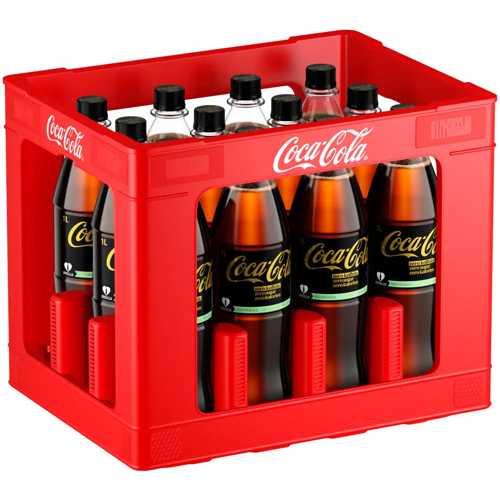 Coca Cola Zero Sugar Zero Koffein PET 12x 1 Liter (Mehrweg)