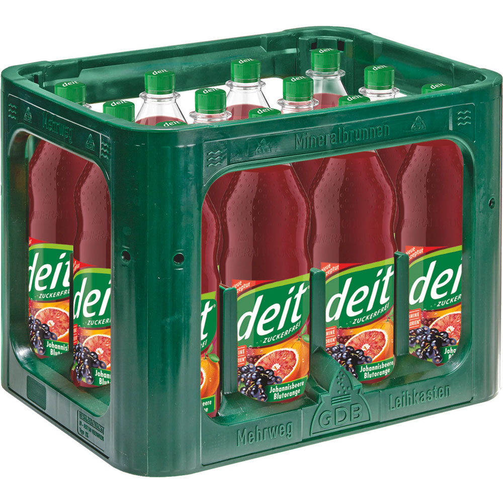Deit Johannisbeere Blutorange PET 12x 1 Liter (MEHRWEG)