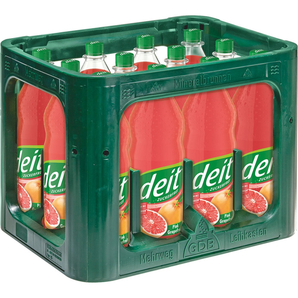 Deit Pink Grapefruit PET 12x 1 Liter (MEHRWEG)