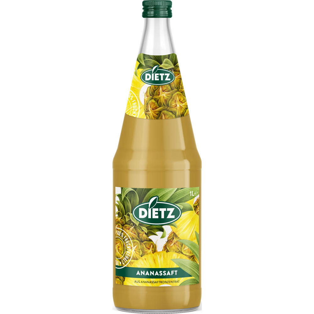 Dietz Ananassaft 6x 1 Liter (MEHRWEG)