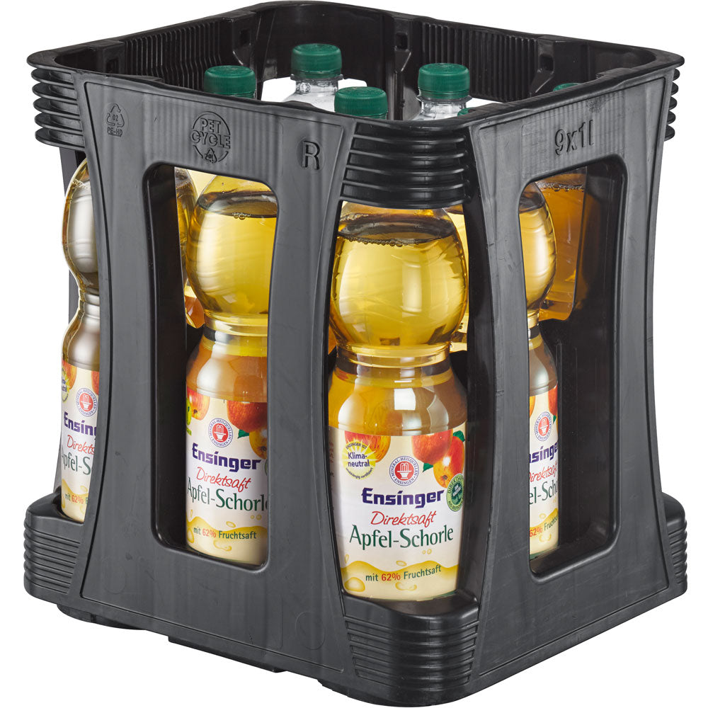 Ensinger Direkt Apfelschorle PET 9x 1 Liter (EINWEG)