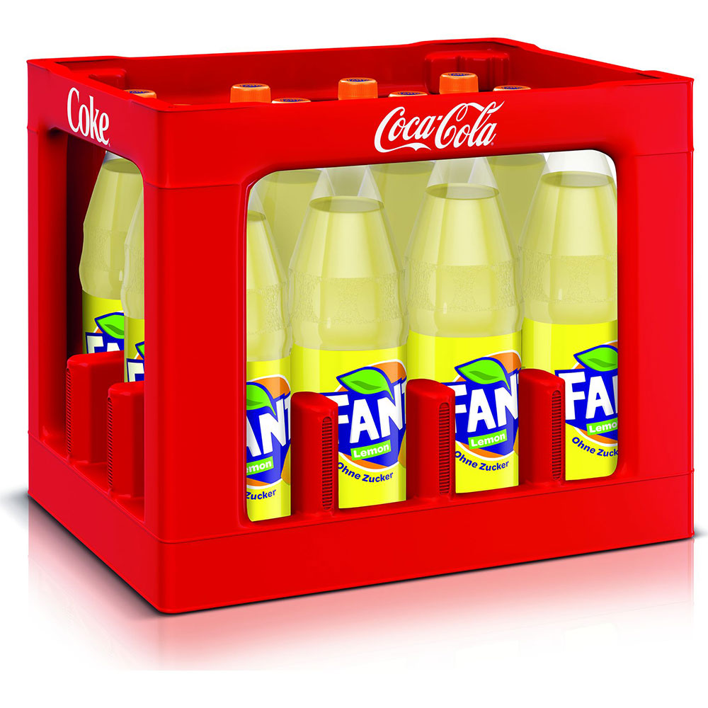 Fanta Lemon Zero ohne Zucker PET 12x 1 Liter (MEHRWEG)