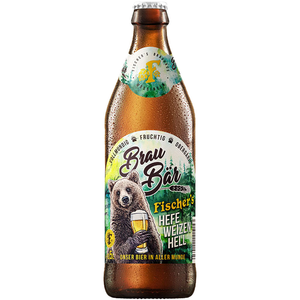 Fischer's Braubär Hefe Weizen Hell 20x 0,5 Liter (MEHRWEG)