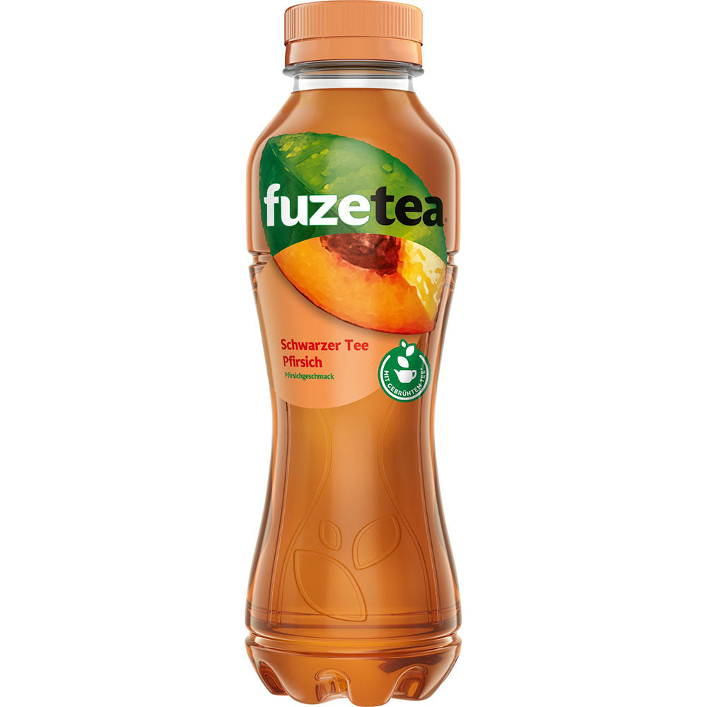 Fuze Tea Schwarzer Tee Pfirsich Eistee PET 12x 0,4 Liter (EINWEG)