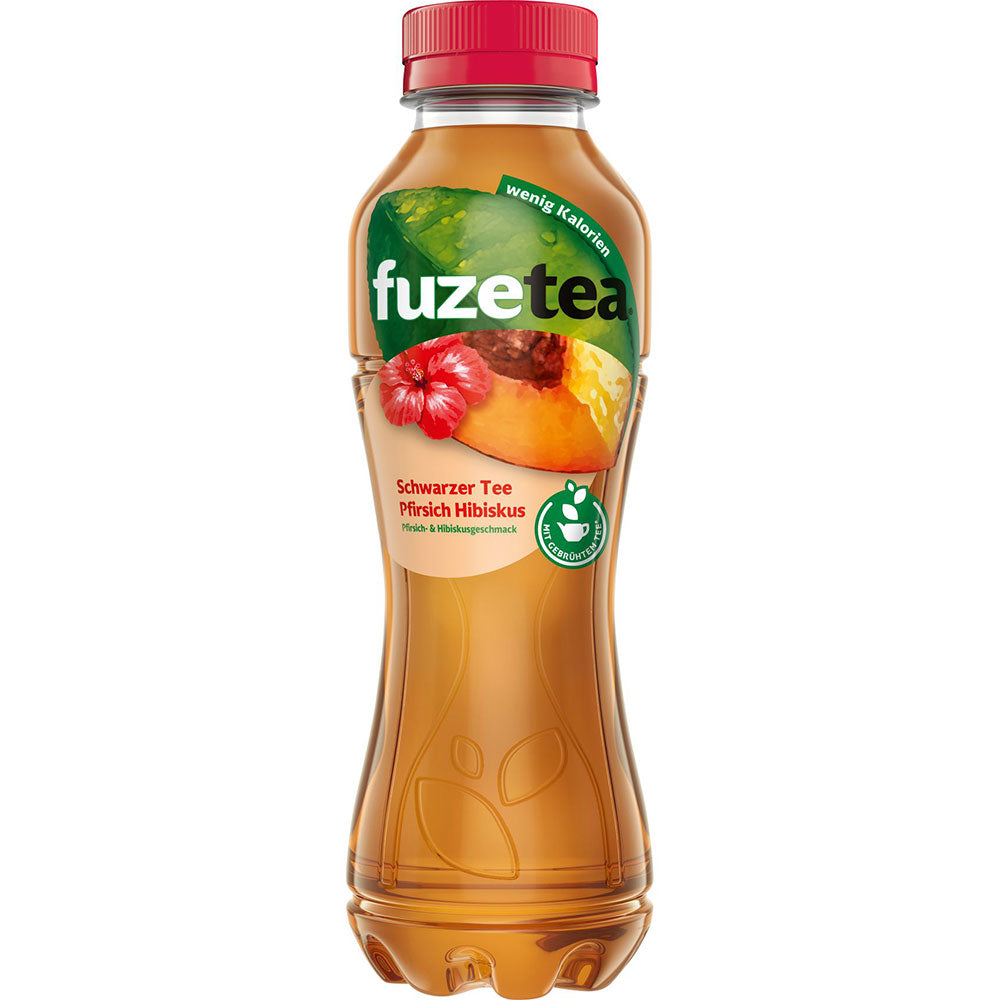 Fuze Tea Schwarzer Tee Pfirsich Hibiskus Eistee PET 12x 0,4 Liter (EINWEG)