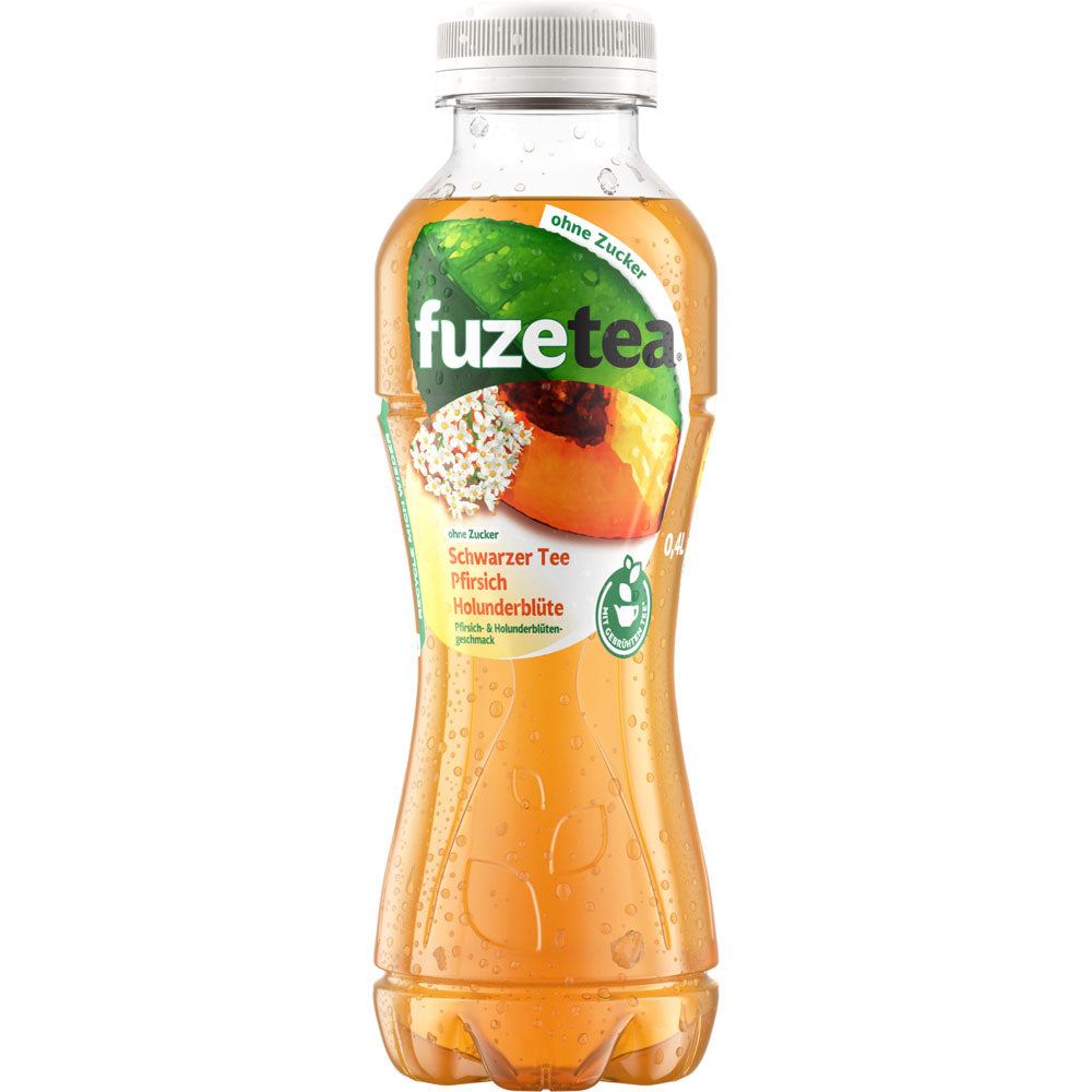 Fuze Tea Pfirsich Holunder ohne Zucker PET 12x 0,4 Liter PET (EINWEG)
