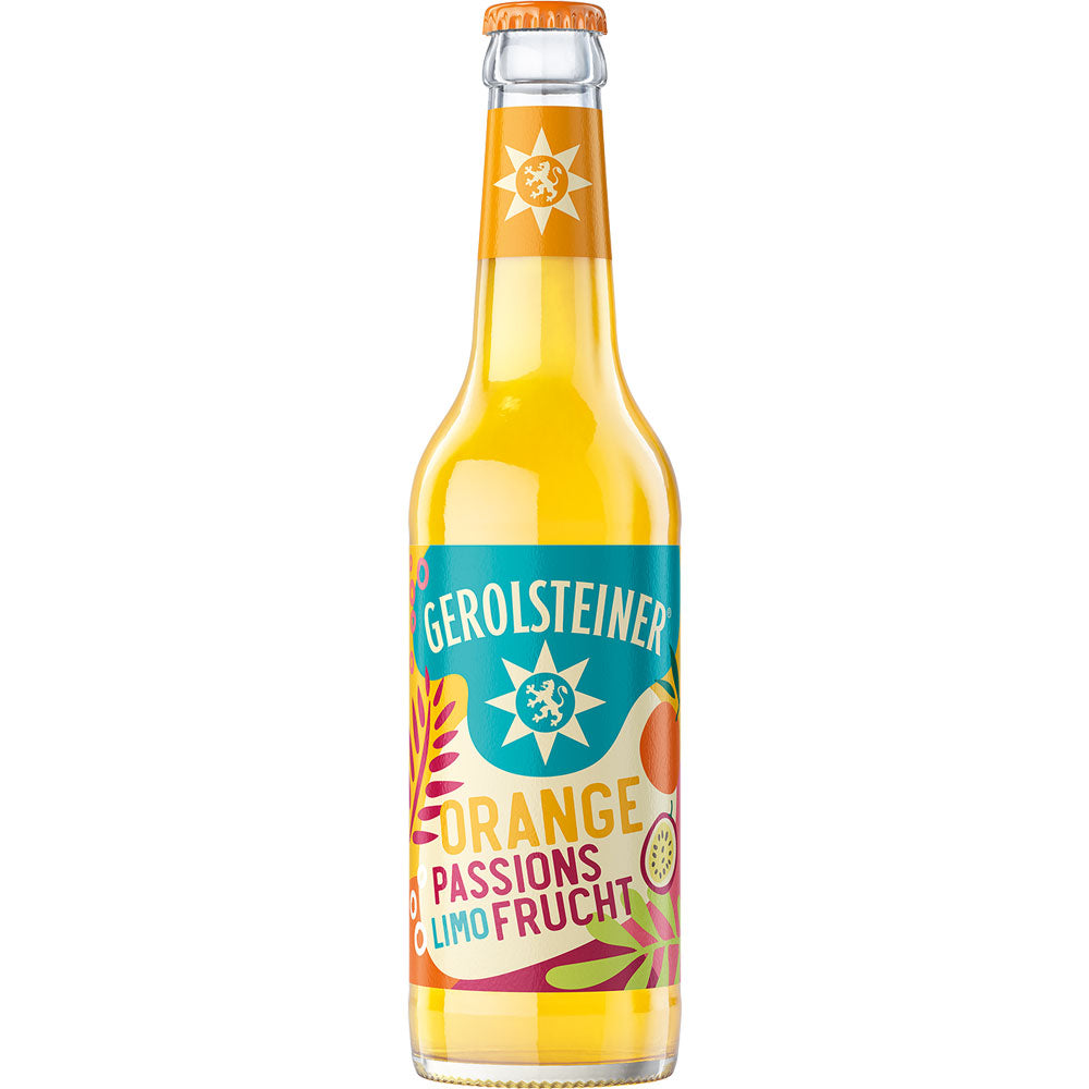 Gerolsteiner Orange-Passionsfrucht Limonade 24x 0,33 Liter (MEHRWEG)