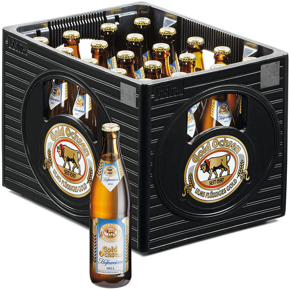 Gold Ochsen Hefeweizen Hell 20x 0,5 Liter (MEHRWEG)