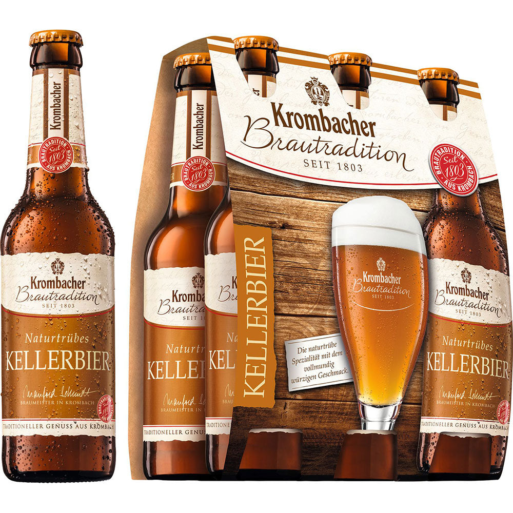 Krombacher Kellerbier Naturtrüb 4x6er 24x 0,33 Liter (MEHRWEG)