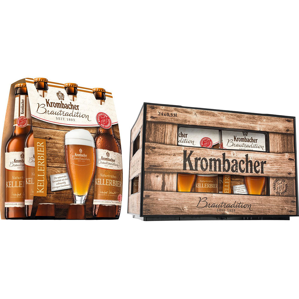 Krombacher Kellerbier Naturtrüb 4x6er 24x 0,33 Liter (MEHRWEG)