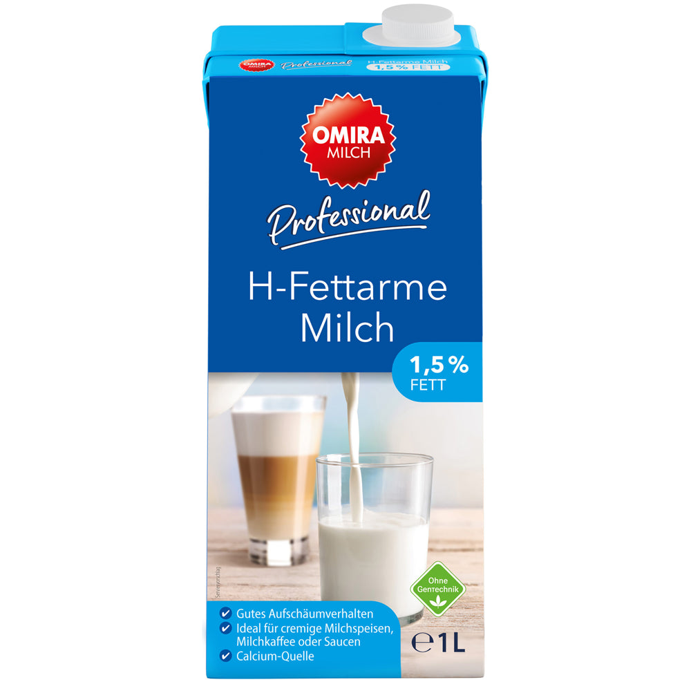 Omira Fettarme H-Milch 1,5% Fett 12x 1 Liter