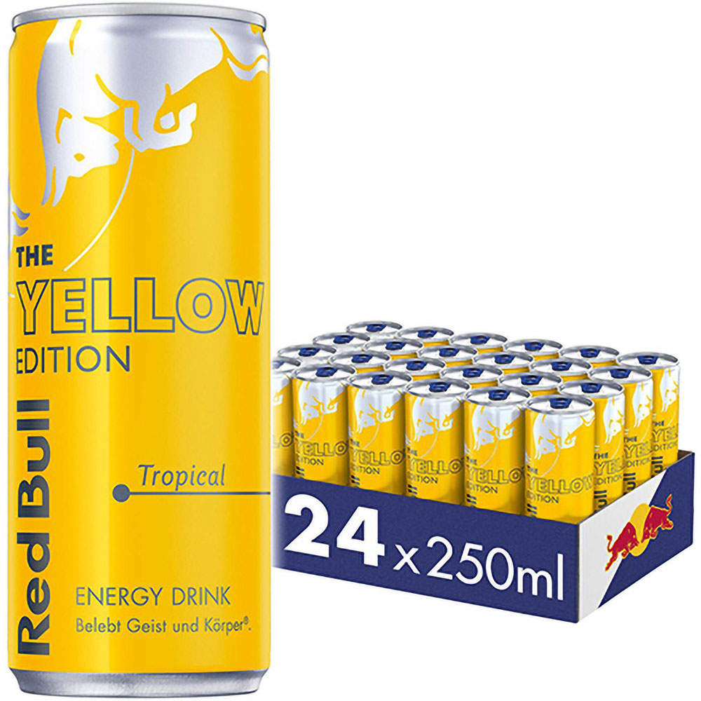 Red Bull Energy Drink Yellow Edition Tropical 24x 250ml (EINWEG)