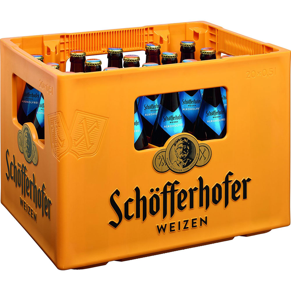 Schöfferhofer Hefe Alkoholfrei 0,0% 20x 0,5 Liter (MEHRWEG)