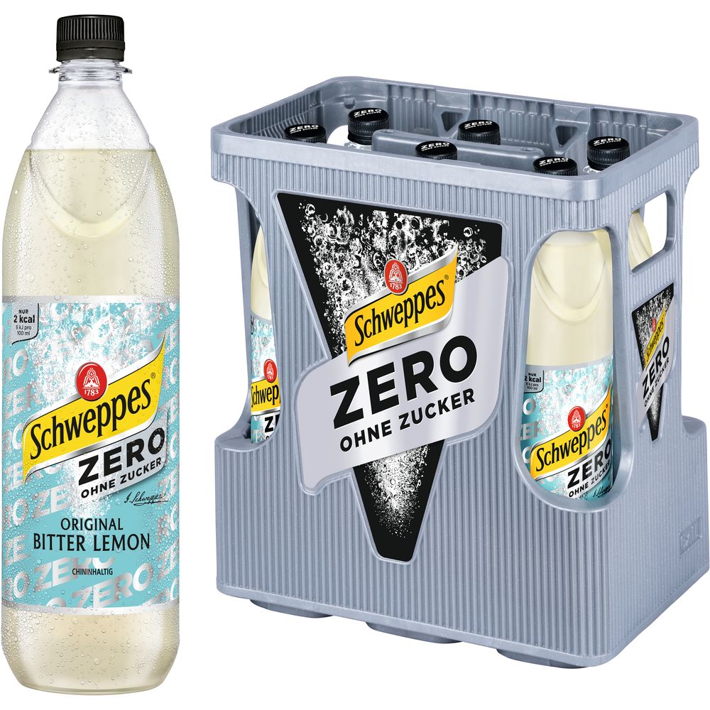 Schweppes Bitter Lemon Zero PET 6x 1 Liter (MEHRWEG)