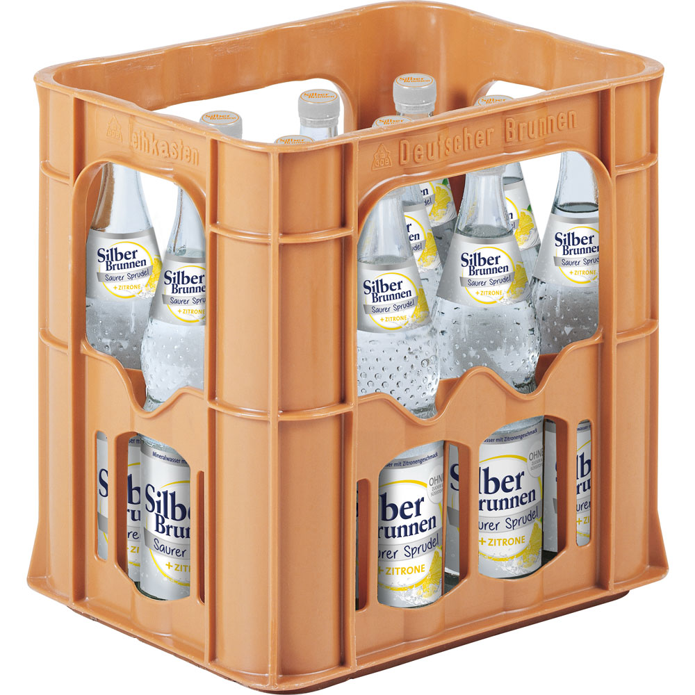Silberbrunnen saurer Sprudel + Zitrone 12x 0,7 Liter (MEHRWEG)