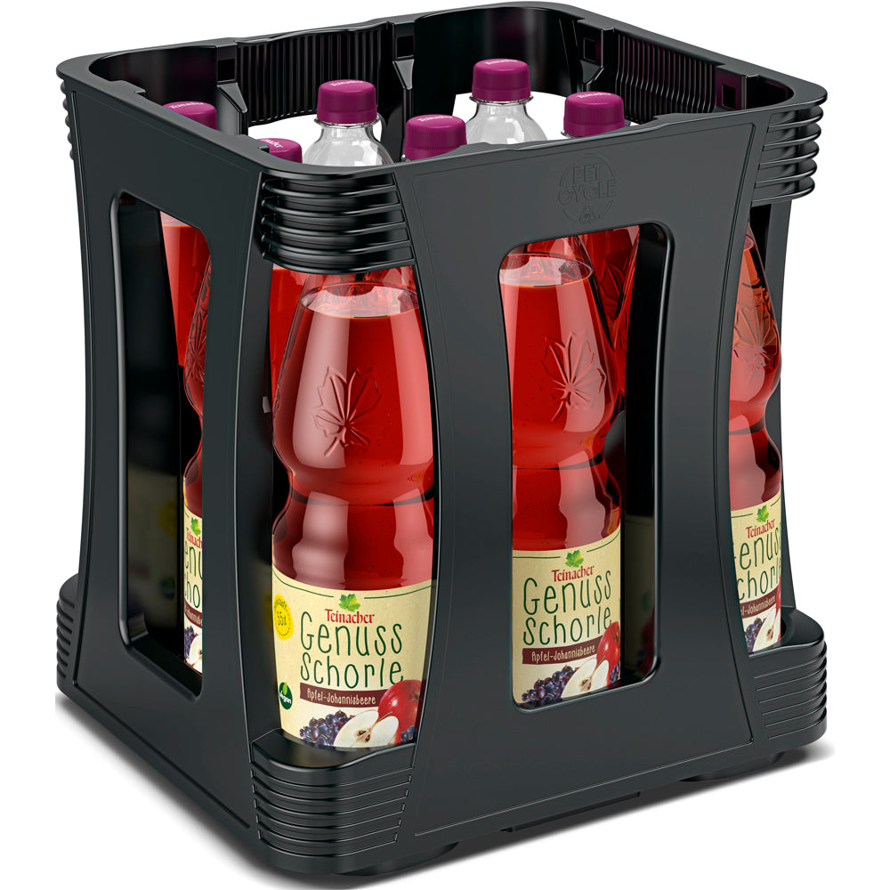 Teinacher Apfel-Johannisbeerschorle PET 9x 1 Liter (EINWEG)