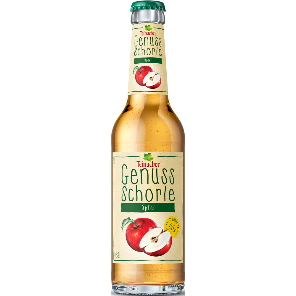Teinacher Genuss-Schorle Apfel 12x 0,33 Liter (MEHRWEG)