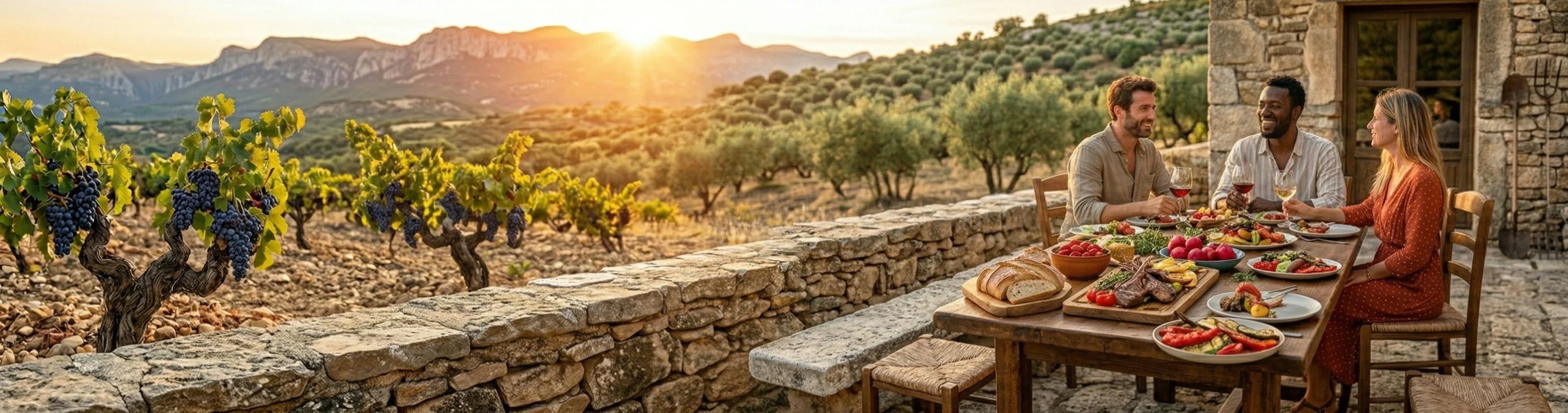 Eine panoramische, filmreife Totale, die die Essenz der mediterranen Welt einfängt, in der Grenache gedeiht.