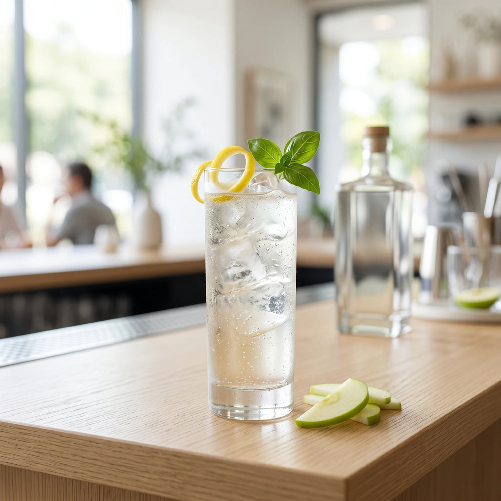 Ein japanischer Highball mit Suntory hisky in einem hohen Glas