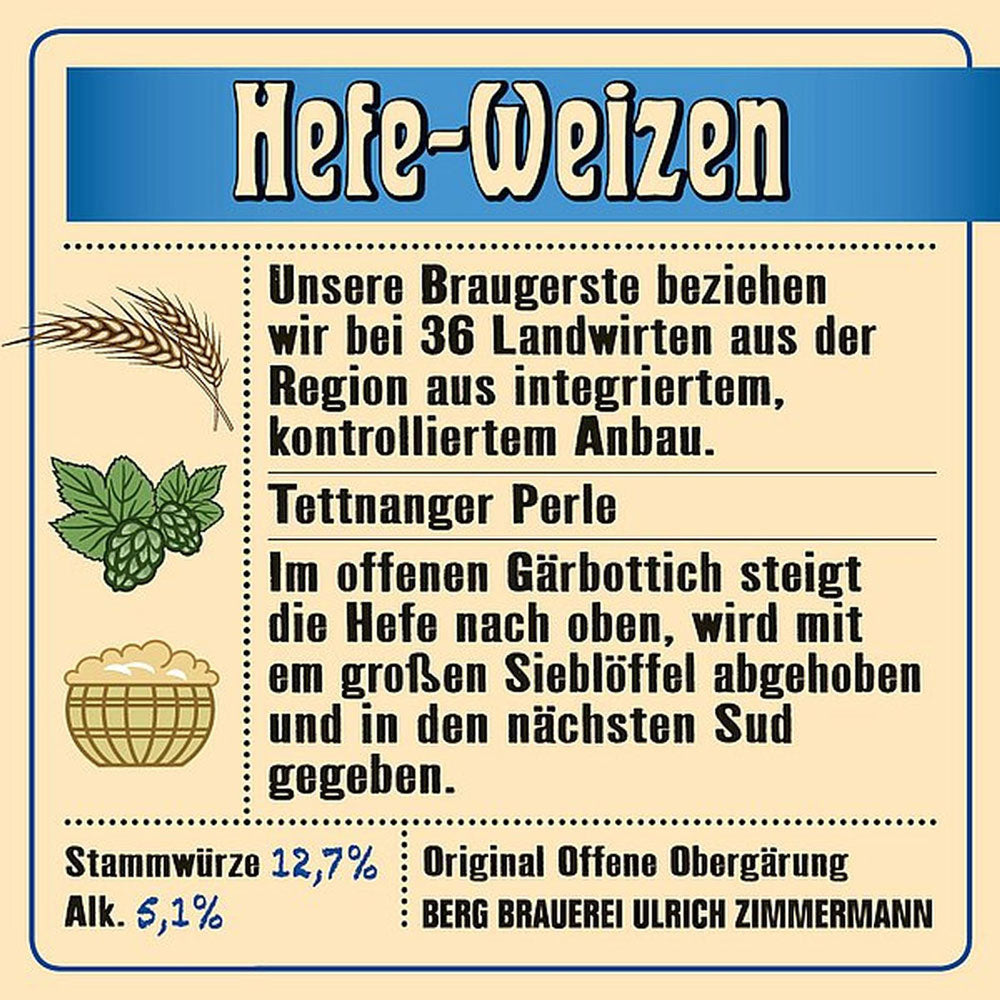 Berg Hefe Hell 20x 0,5 Liter (MEHRWEG)