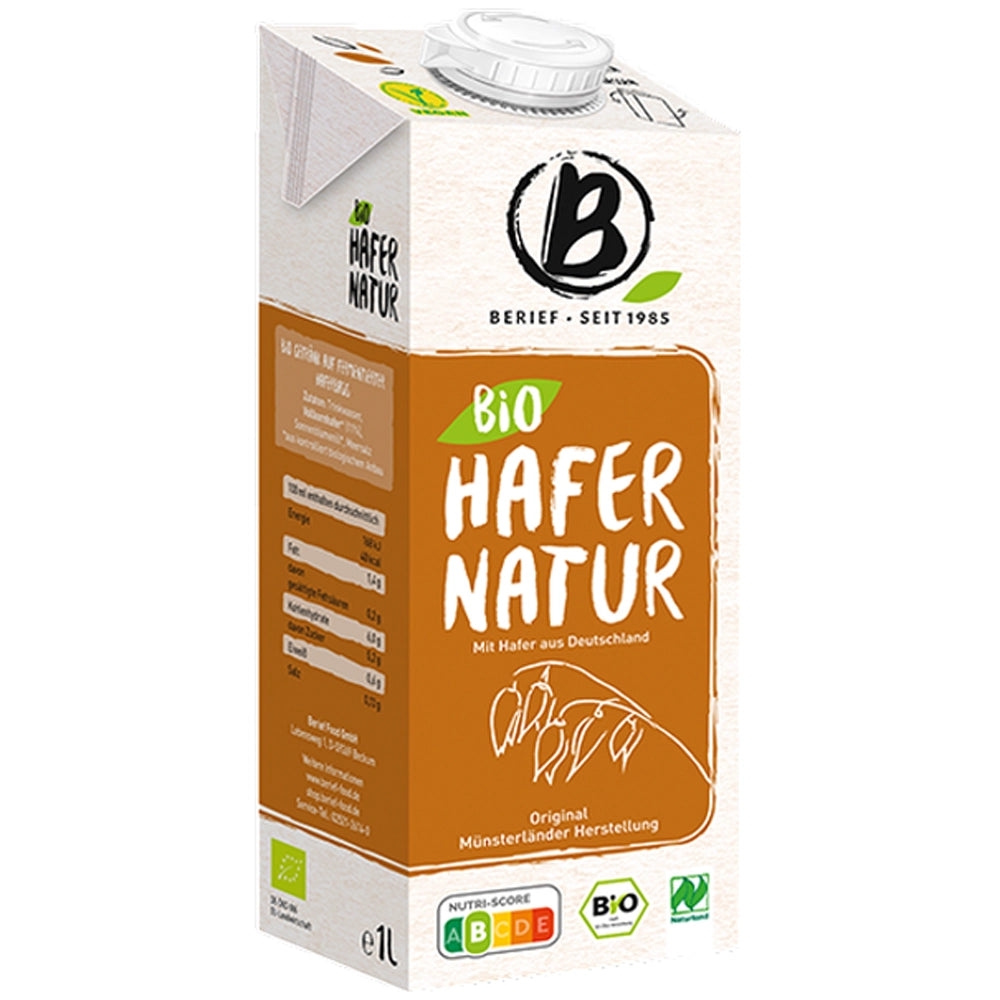 Berief Haferdrink Bio Hafer Natur 8x 1 Liter