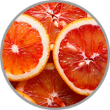 Nahaufnahme von aufgeschnittene Blutorangen zur Darstellung des Aromas von Zitrusfrüchten in Rosé- und Weißweinen