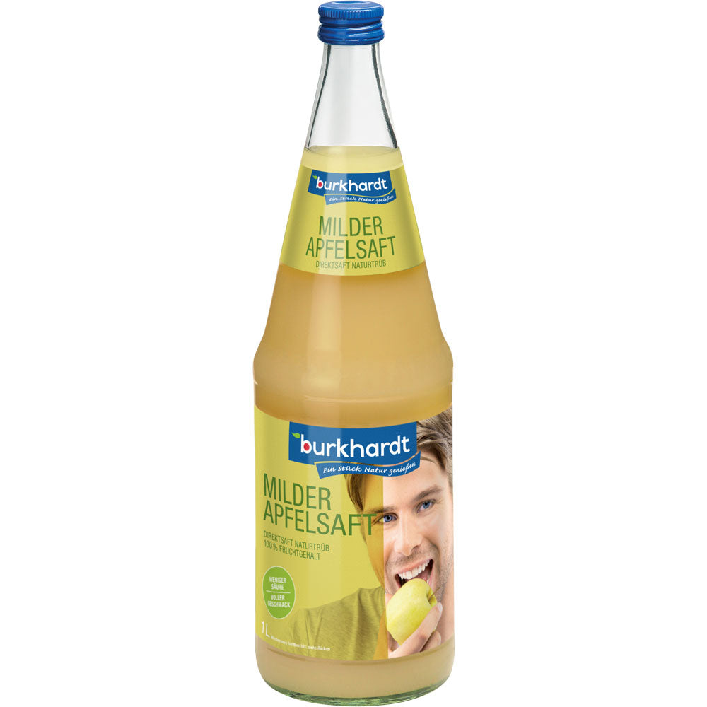 Burkhardt Milder Apfelsaft naturtrüb 6x 1 Liter (MEHRWEG)