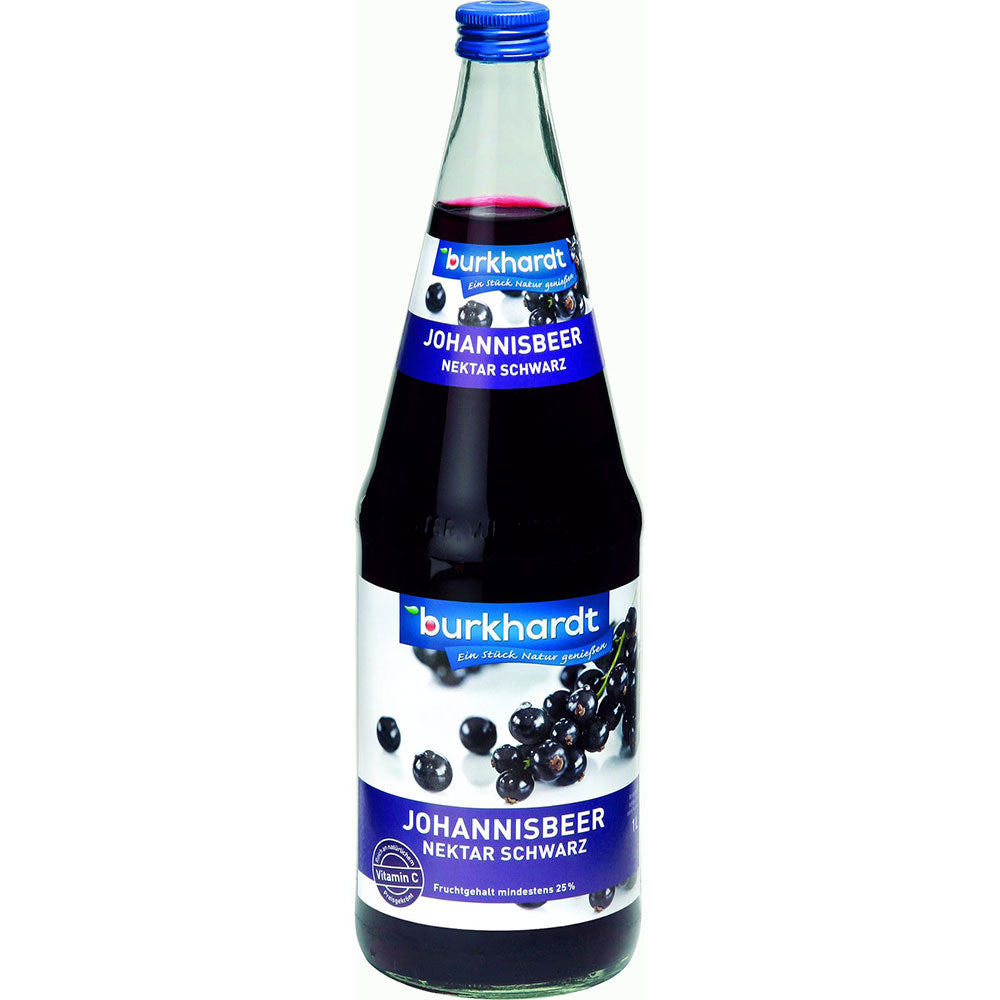 Burkhardt schwarzer Johannisbeernektar 6x 1 Liter (MEHRWEG)