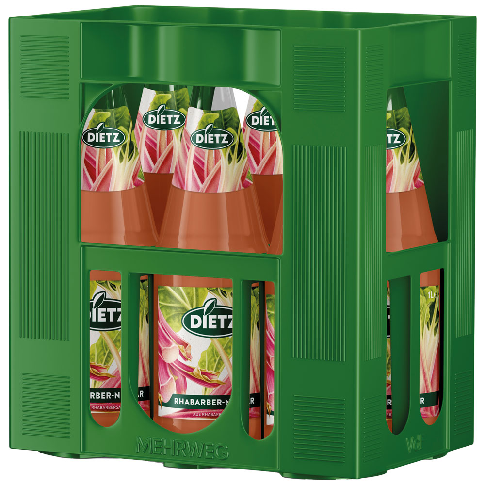 Dietz Rhabarber-Nektar 6x 1 Liter (MEHRWEG)
