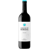 Eine Flasche Dominio De Berzal Crianza DOCa Rioja 2021 mit weißem Etikett und türkisfarbenem Verschluss, hergestellt aus Tempranillo-Trauben der Marke Dominio De Berzal.