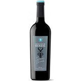 Eine Flasche Dominio De Berzal Seleccion Privada DOCa Rioja 2021, ein spanischer Rotwein von Dominio De Berzal, der sich durch sein graues Etikett mit auffälligen blauen Akzenten auszeichnet.