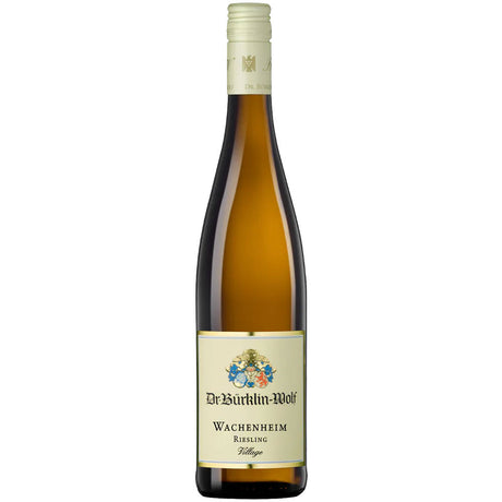 Eine Flasche Dr. Bürklin-Wolf Wachenheim Riesling Village trocken 2024 von der renommierten Marke Dr. Bürklin-Wolf.