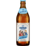 Erdinger Weißbier präsentiert das Erdinger Brauhaus Helles Alkoholfrei 20x0,5 Liter (MEHRWEG) - ein alkoholfreies Bier mit blau-weißem Etikett, das echte bayerische Braukunst verkörpert.