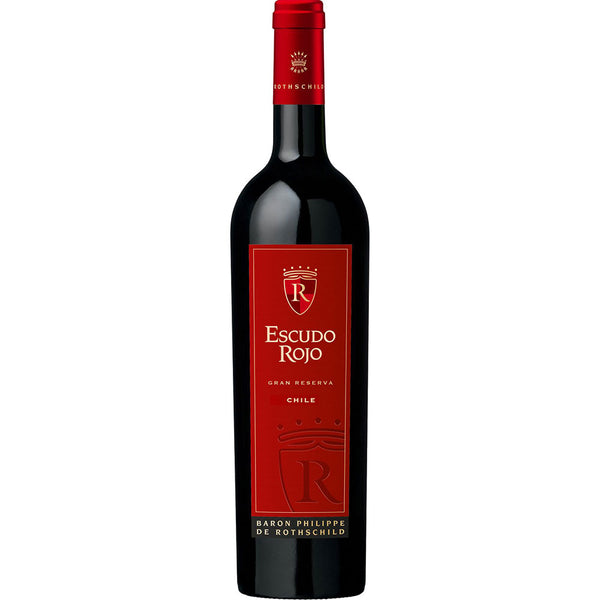 Eine Flasche des Rotweins Baron Philippe de Rothschild Escudo Rojo Gran Reserva 2022.