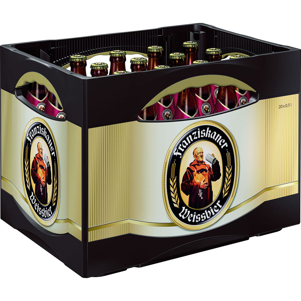 Franziskaner Weißbier Hefe Dunkel 20x 0,5 Liter (MEHRWEG)