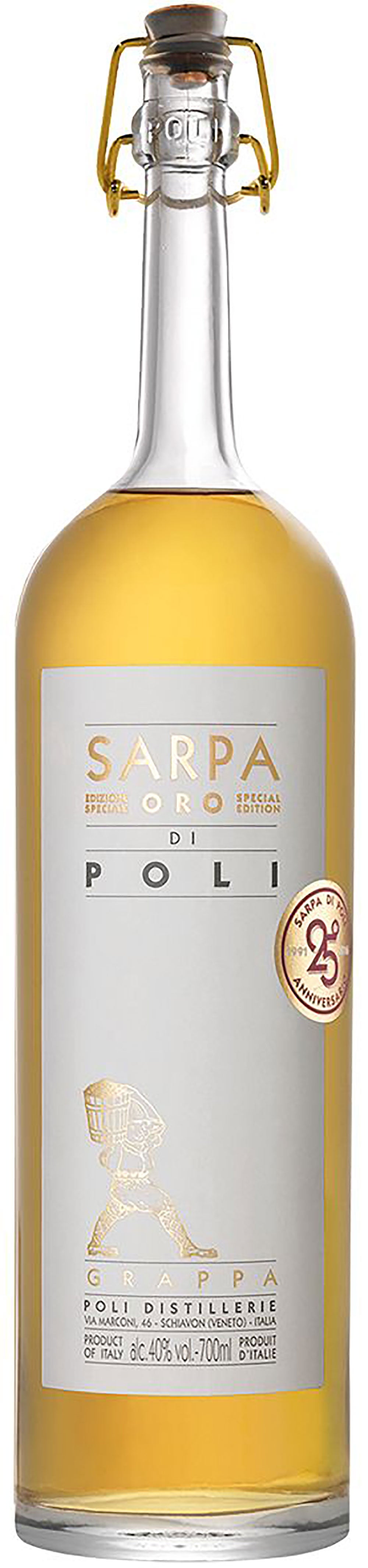Grappa Sarpa Oro di Poli 40% 0,7 Liter