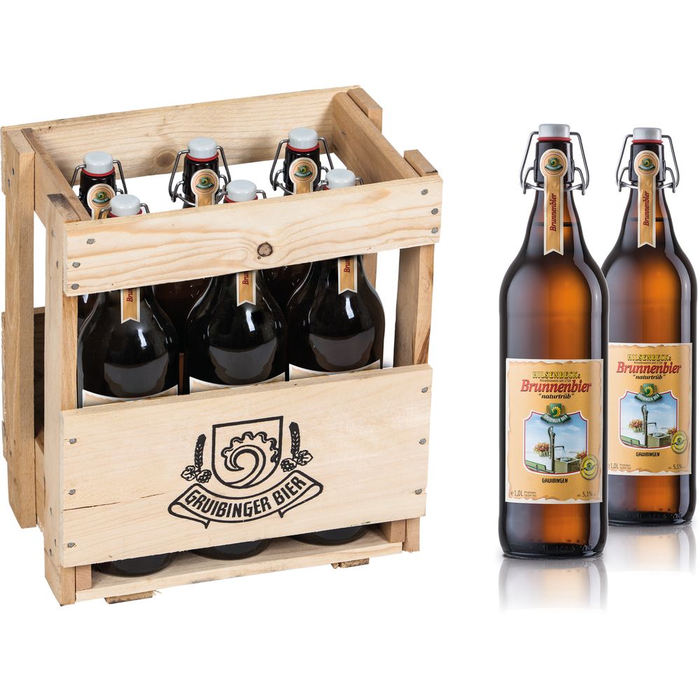 Gruibinger Brunnenbier 6x 1 Liter (MEHRWEG)