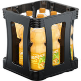 Krumbach Traube-Mirabelle PET 9x1L (EINWEG) im Kasten, mit Etiketten mit Traube und Mirabelle - eine kalorienarme Erfrischung mit natürlichen Aromen von Krumbach.