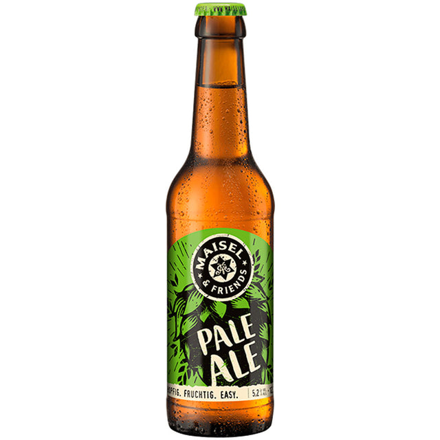 Genießen Sie das Maisel & Friends Pale Ale 4x6er 24x0,33L (MEHRWEG), perfekt für Craft-Bier-Liebhaber, die ein erfrischendes Gebräu der bekannten Marke Maisel & Friends suchen.