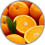 Aufgeschnittene Orange in Nahaufnahme zur Darstellung des fruchtig-herben Aromas in gereiften Weißweinen